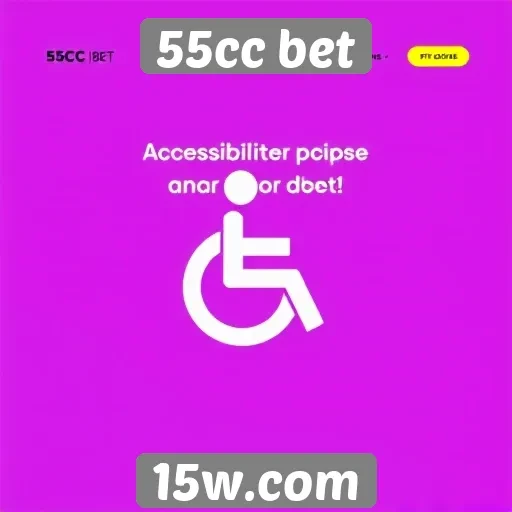 Acessibilidade e design do site 55cc bet